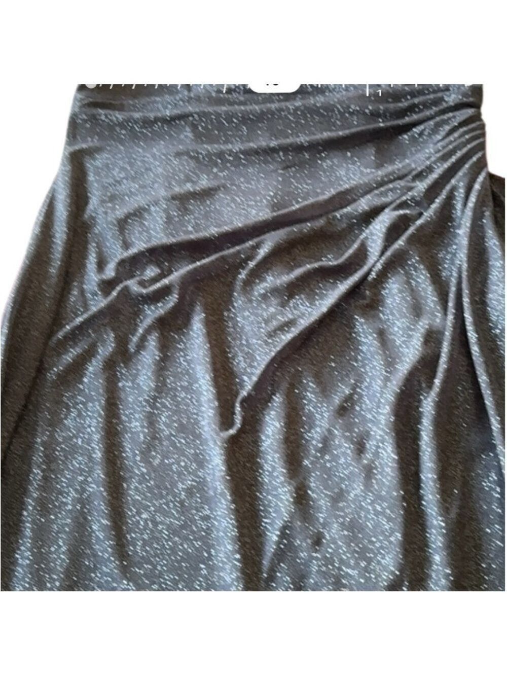 Alex Evenings Petite Sparkle Gown Smoke Grey 12P Formal Dress - Picture 7 of 7